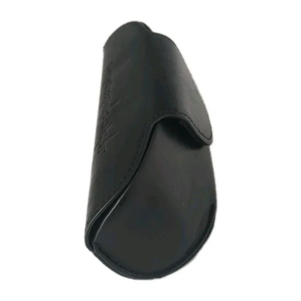Bruno Chaussignand Eyewear Eyeglass Hard Case Zipper Closure Faux Leather Black